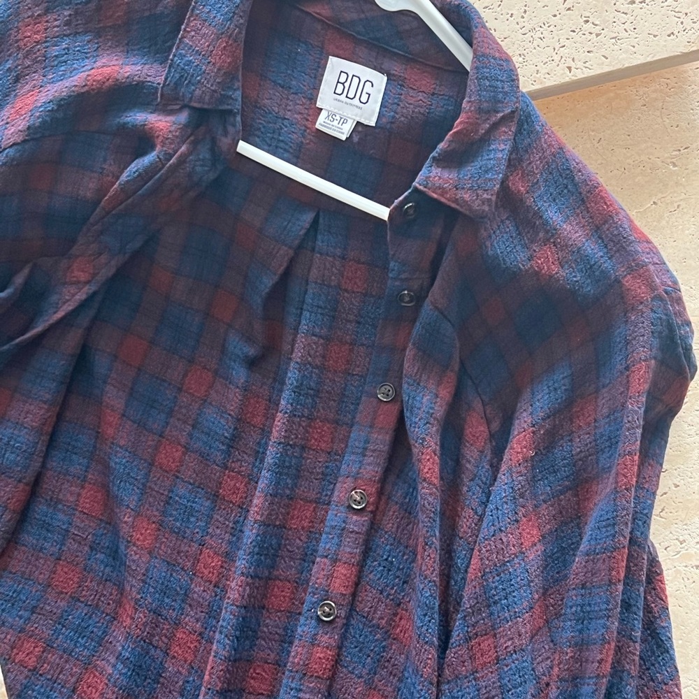 Urban Outfitters red and blue flannel